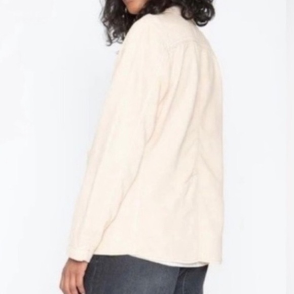 Free People X Sandrine Rose Oversized Empire Jean Jacket In Cream. NWT! Sz M & L - Picture 3 of 16